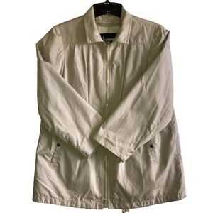 London Fog Womens Khaki All Weather Jacket Zip Out Lining Size 16 R Casual Walk